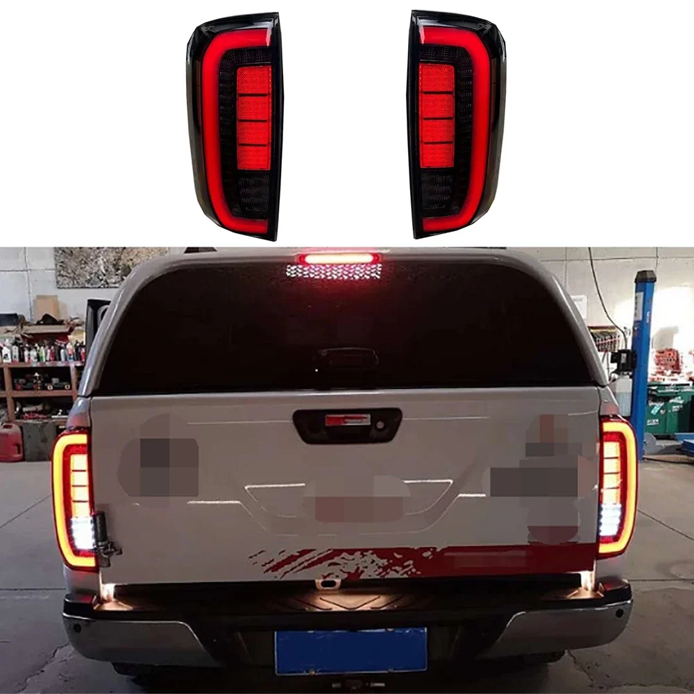 1Pair Car LED Tail Lamp For 2016-2019 2020 2021 Nissan Navara NP300 Reverse Brake Parking Lights with Turn Signal Taillights