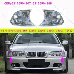 For 1999-2006 BMW 323Ci 325Ci 328Ci 330Ci (E46) Clear Marker Signal Blinker Corner Parking Light Lamp 63126904307 63126904308