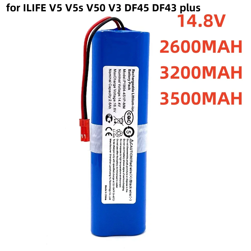 

. Lithium Battery14.8 V 2600mAh for ILIFE V5 V5s V50 V3 DF45 DF43 plus v3s pro Robot Vacuum Cleaner ILIFE v5s pro battery