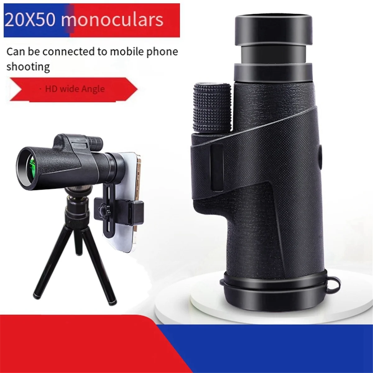 High-Definition Binoculars 20X50 Long-Distance Focusing Portable Travel Binoculars Monocular Hunting Toys