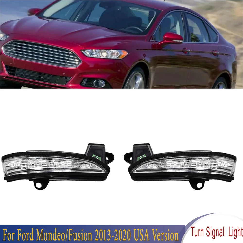 Car Rearview Side Mirror Lamp Turn Signal Light For Ford Mondeo Fusion 2013 2014 2015 2016 2017 2018 2019 2020 USA Version