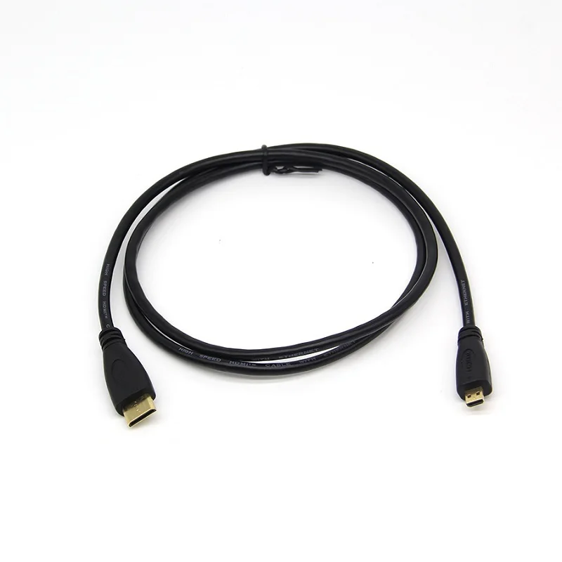 1080p Mini to Micro HDMI-compatible Cable High Definition Data C to D Mobile Computer High Definition Tablet Connection Cable