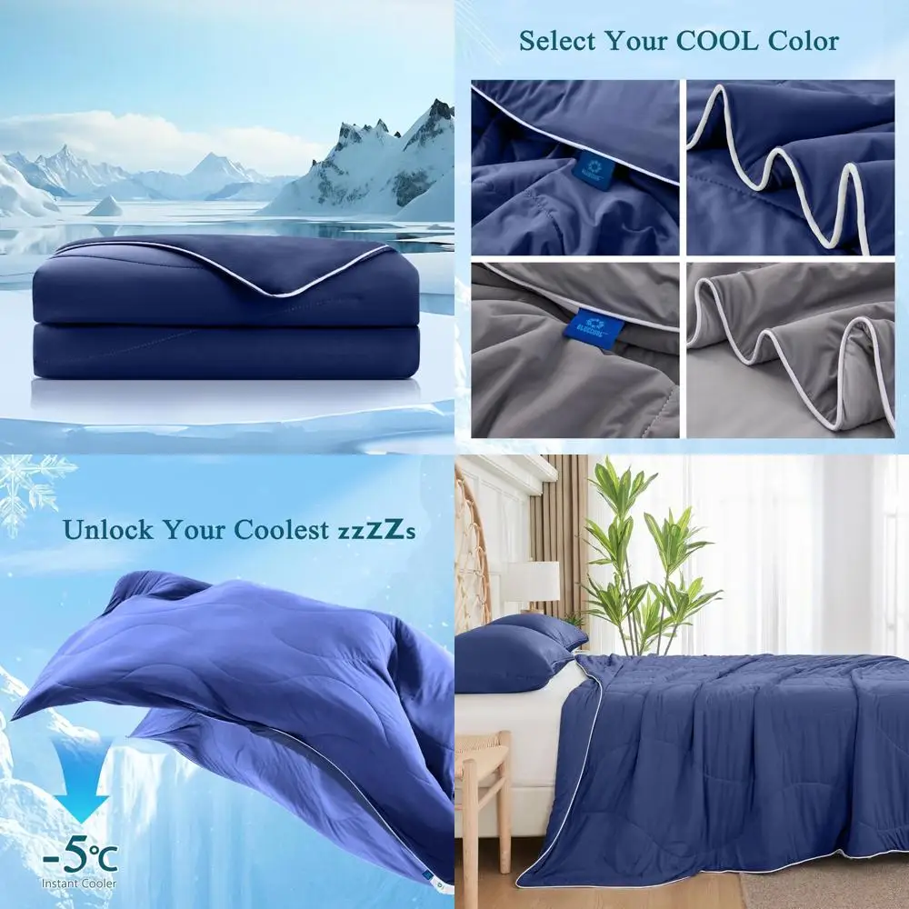 

Breathable Lightweight Silk-Feel Cooling Comforter for Hot Sleepers and Night Sweat Relief