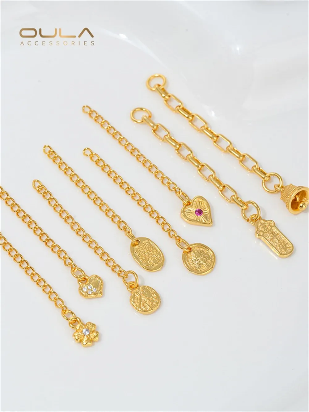 Vietnamese Sand Gold Accessory, Zircon Unclasp Necklace, Extended Chain, Diy Pearl Bracelet, Material