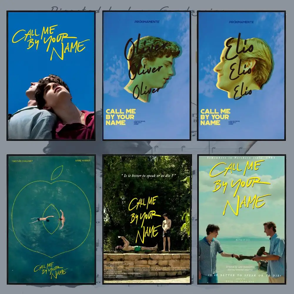 Movie Call Me By Your N-Name Poster PP Self Adhesive Decorative poster Waterproof Waterproof for Apartment Bedroom
