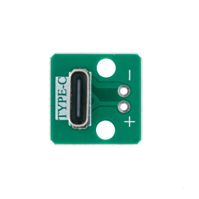 5V in-line rotary 2.54DIP Test Board TYPE-C Female adapter board Vertical 6P power board