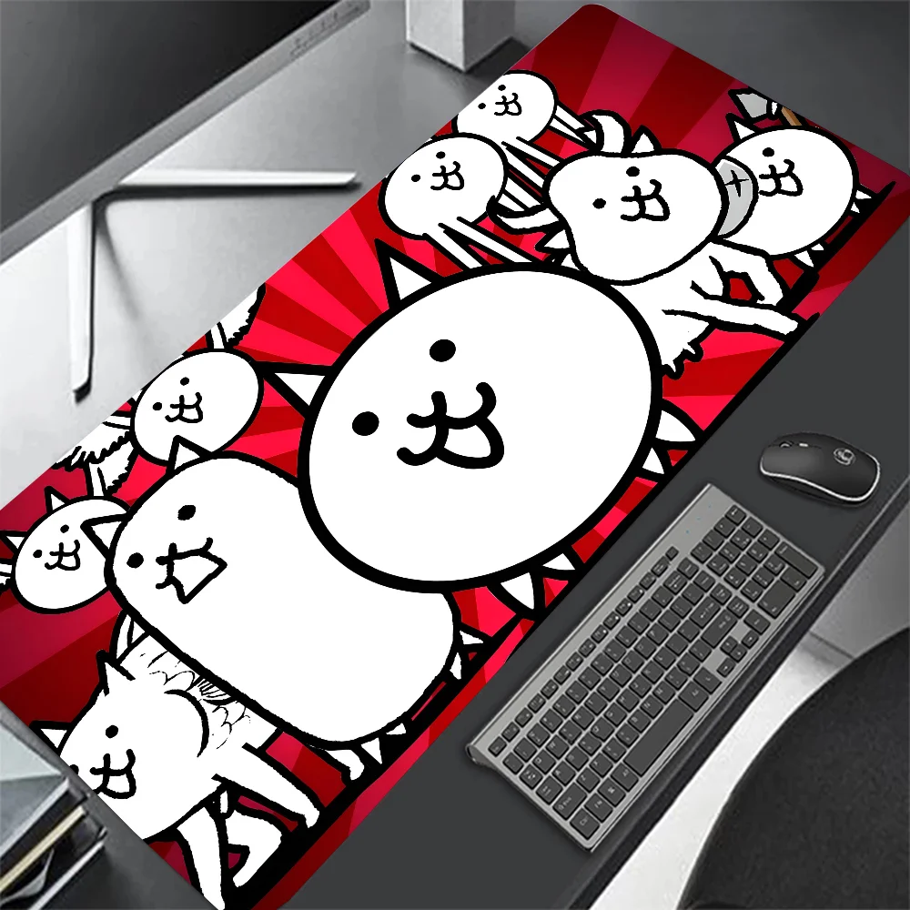 The Battle Cats Mousepad Mouse Mat Desk Mat With Pad Gaming Accessories Prime Gaming XXL Keyboard Pad Stitch Padding Mat