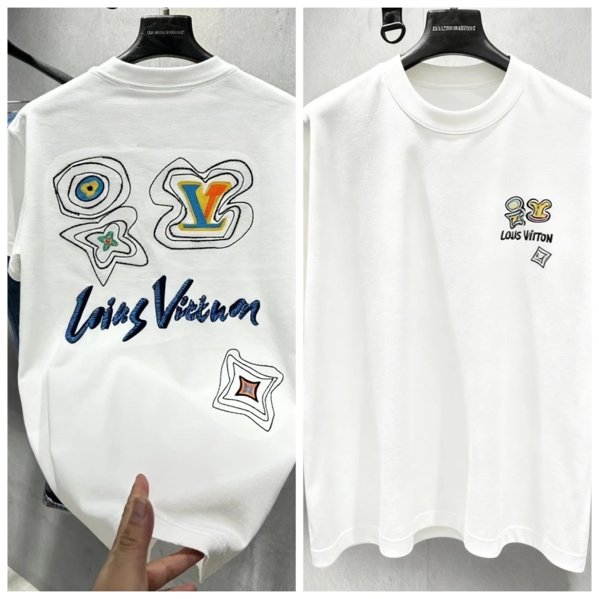 luxury Designer Classic brand graphic 100_Cotton unisex shirt 2026 summer high quality Fashion O-neck Short Sleeve family Tshirt