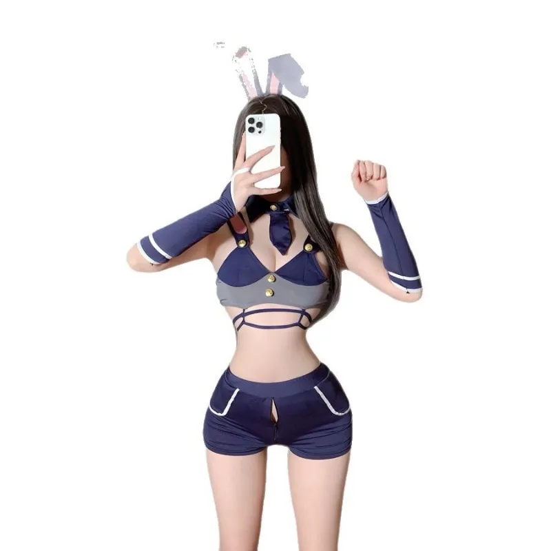 Ladies' Erotic Lingerie Police Uniform Female Police Officer Rabbit Police Officer Role-playing Instructor OL Seduction