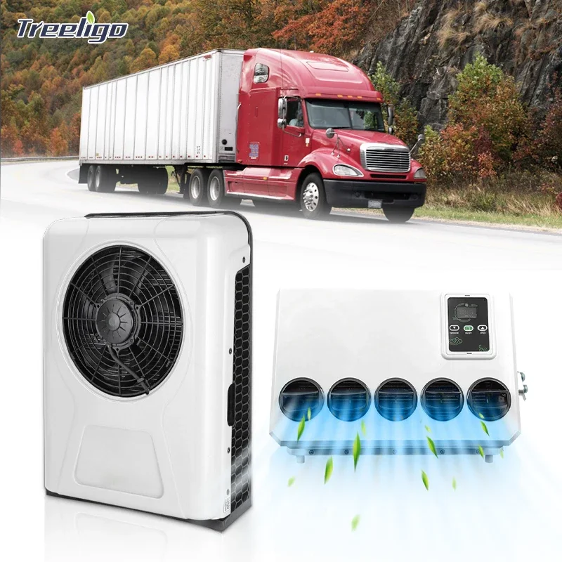 Treeligo universal ac 12 volt  24v condizionatore air conditioning 12v air conditioner for camper semi truck cabin