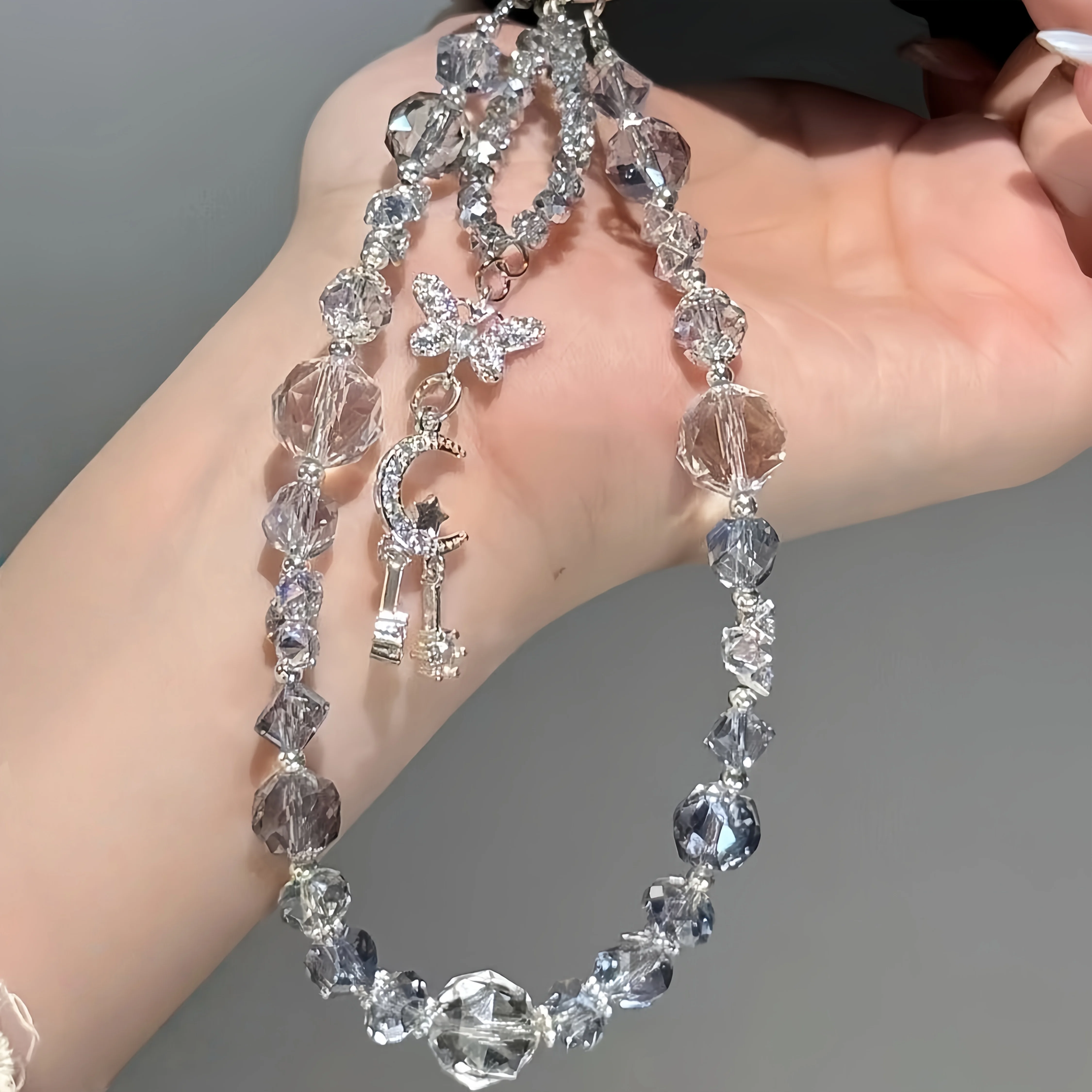 Sparkling Luxury Rhinestone Crystal Phone Strap & CCD Lanyard, Delicate Design, Ideal Holiday Surprise Gift