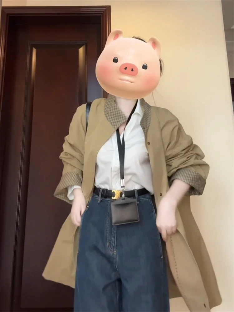 سترة نسائية كورية احترافية بيضاء، تصميم أصلي جديد للربيع، ملابس خارجية فريدة وجميلة للتنقل اليومي، تصميم فضفاض أنيق