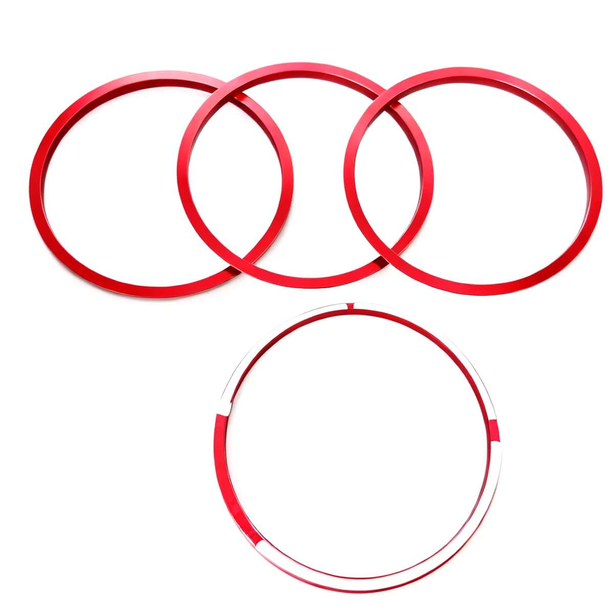 4-teiliges Set Kompatibel mit Toyota Tacoma 2016-2023 Klimaanlagen-Lüftungsdekorationsringe Armaturenbrett Luftauslass-Abdeckung Zierleisten – Detail 2