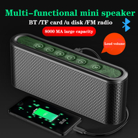 Wireless Bluetooth Speakers Portable Double Bass Speakers FM radio Touch Button Loudspeakers Hands-free Call Support TF Card