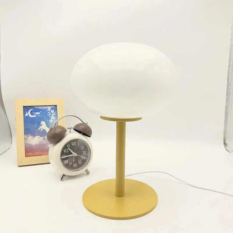 Glass Home Table Lamp Bedroom Bedside Night Light Room Decoration Interior Atmophere Lighting Living Room Ornaments Desk Lamp