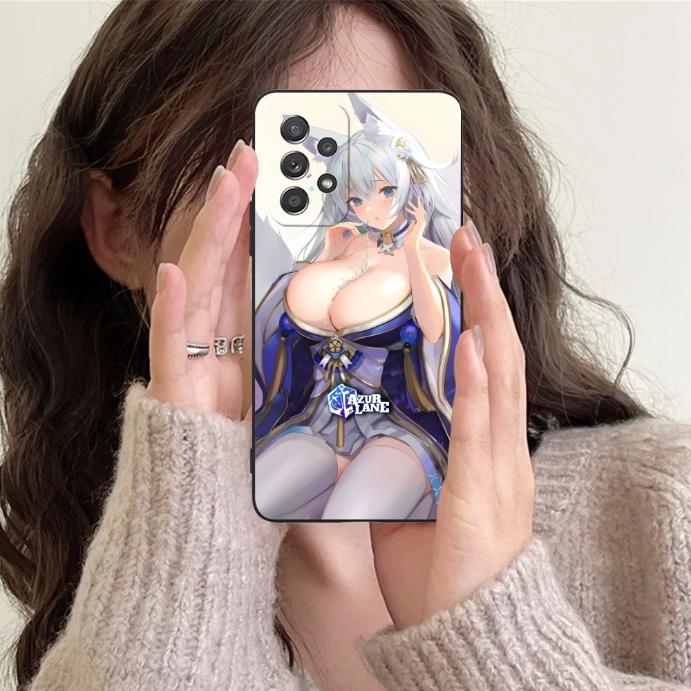 Azur Lane Shinano Sexy Mobile Cell Phone Case for Samsung Galaxy Note 20 10 Plus Ultra Black Soft Phone Cover Shell