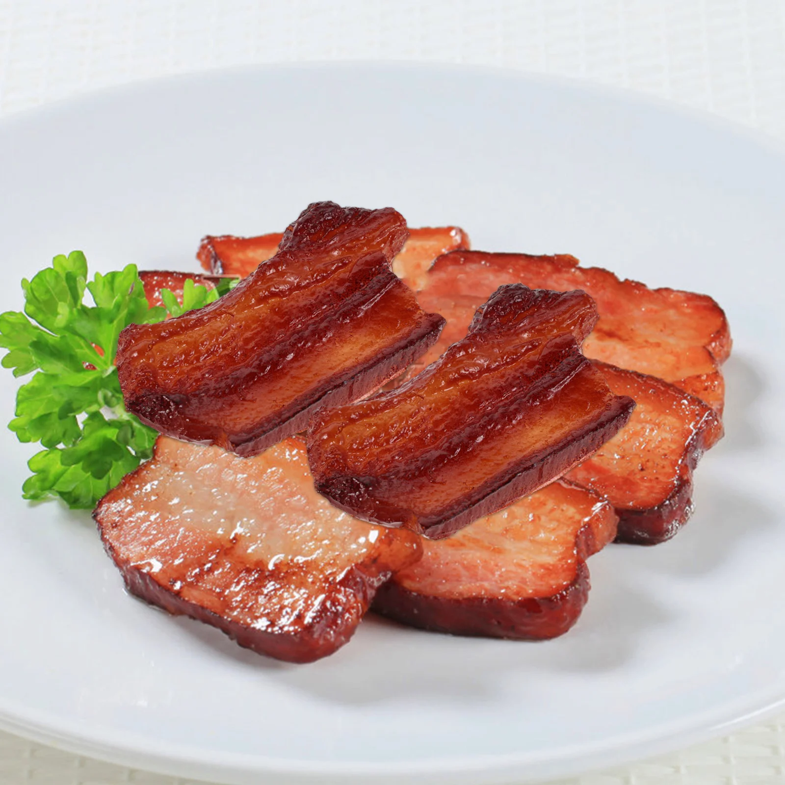 

5Pcs Photorealistic Fake Red Braised Pork Belly Artificial Cuisine Food Prop 1.8x3in for Menu Photography Restaurant Display