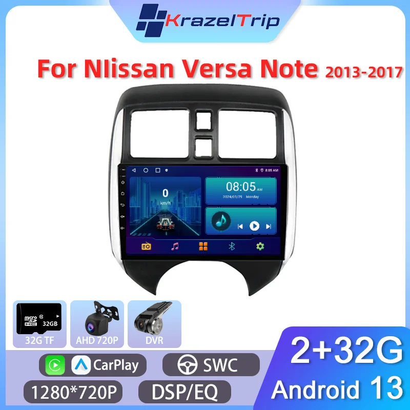 9inch Car Radio Carplay Fan Stereo for NIissan Versa Note 2013 2014 2015 2016 2017 Andriod Auto GPS Autoradio DSP RDS GPS WIFI