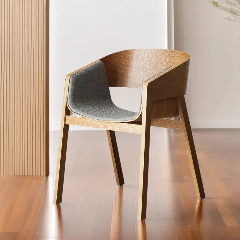 Nordisches Design Massivholz Esszimmerstuhl mit Rückenlehne im Mittelalterlichen Stil für Zuhause