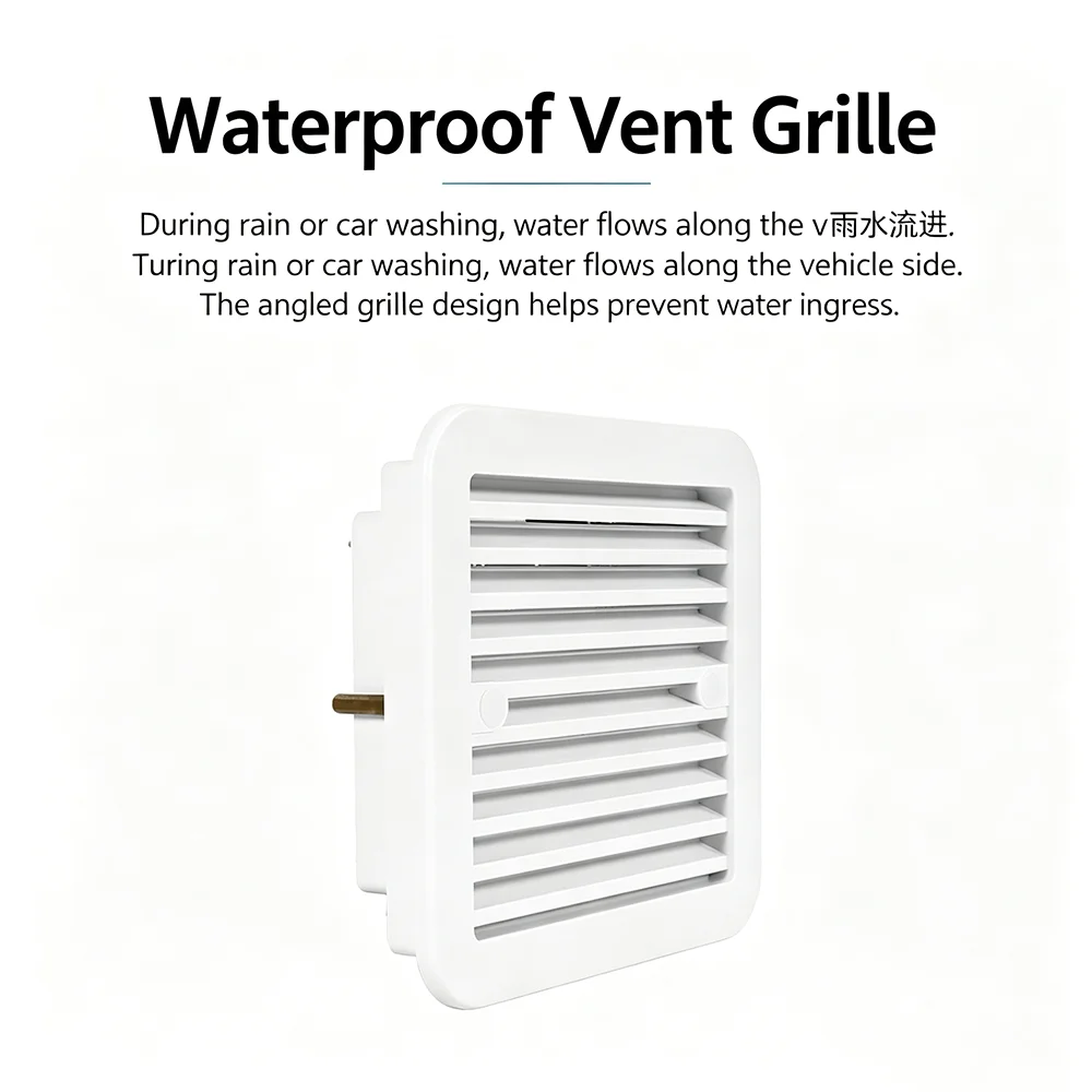 RV Side Ventilation Exhaust Fan 12V 24V Waterproof Shutter Air Outlet With Insect Net For Camper Caravan Motorhome