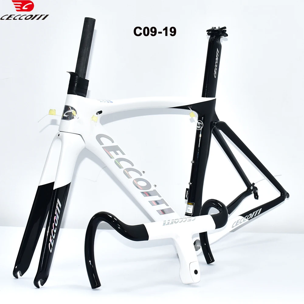 Ceccotti Factory Road Bike Frame fit Max 700*28C tires V Brake Bicycle Frameset available size 49-58cm Carbon Frame
