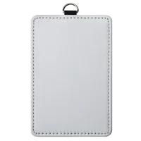 Funda para tarjetas de empleado en blanco con sublimación a la moda, tarjetero de cuero Pu para identificación, tarjetero para tarjetas bancarias de crédito para regalo con impresión de logotipo personalizado