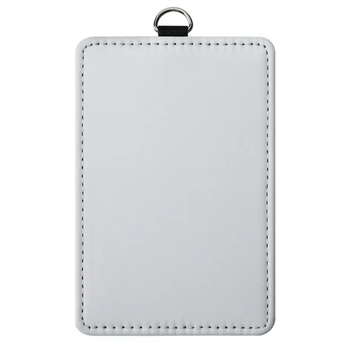 Funda para tarjetas de empleado en blanco con sublimación a la moda, tarjetero de cuero Pu para identificación, tarjetero para tarjetas bancarias de crédito para regalo con impresión de logotipo personalizado