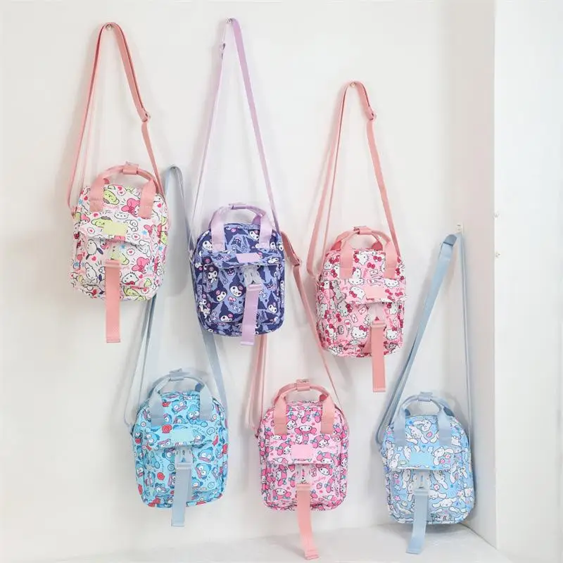 Sanrio Cinnamoroll Kuromi Mymelody Cartoon phone bag Crossbody Bags Women Sling Waist Pack Women's Chest Bag Commuting Bag