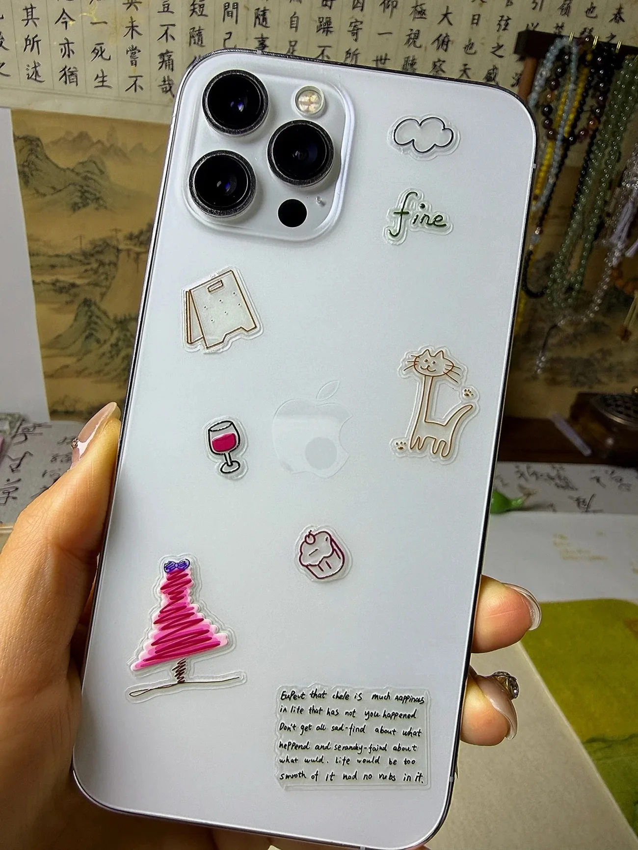 

10 шт. микс для iphone 17 Pro Max желе 3D большая наклейка на клейкой основе DIY планировщик компьютер для ipad наклейка