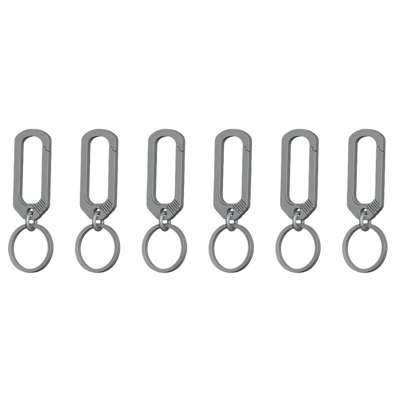

6X Titanium Buckle Keychain Titanium Alloy Creative Simplicity Buckles Camping Accessories Outdoor Pocket Tool