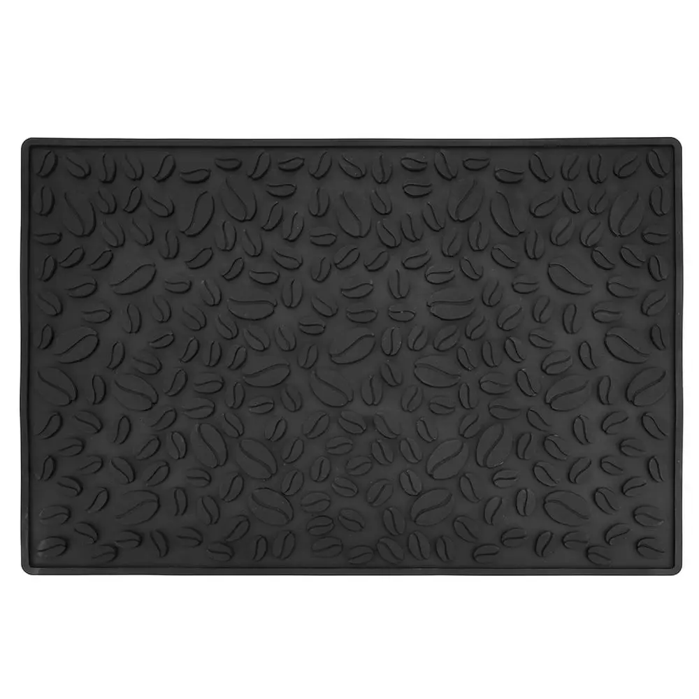Large Silicone Bar Drying Mat Anti Slip Drain Pad Coffee Station Tray Kitchen Tableware Protector Heat Resistant Pad Gray