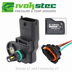 Intake Manifold Pressure MAP Sensor+Connector For Renault Megane II Scenic II Laguna II 0281002709 8200375080 0 281 002 709