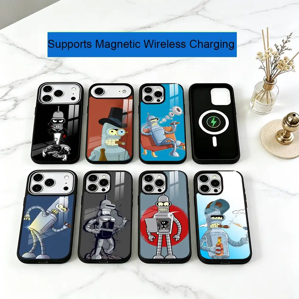 Futurama Anime B-Bender Phone Case For iPhone17,16,15,14,13,12,11 Plus,Pro Compatible with magnetic wireless charging