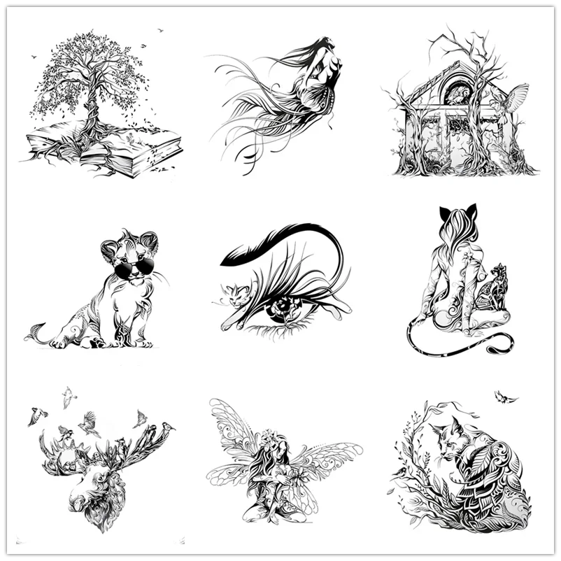 2025 linha arte capa asas animal gato meninas selos claros anjo elk zebra cartão de natal artesanato sem corte de metal dados scrapbooking