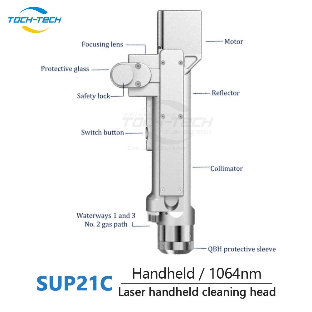 Industrial Super Laser SUP21C 1064nm Handheld Laser Welding Head for Fiber Laser Welding Machine