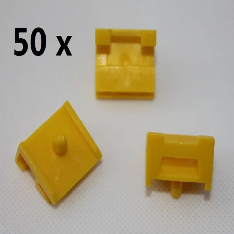 

50 Pieces Rocker Moulding Nut Clip for BMW 51717066220 Yellow Nylon