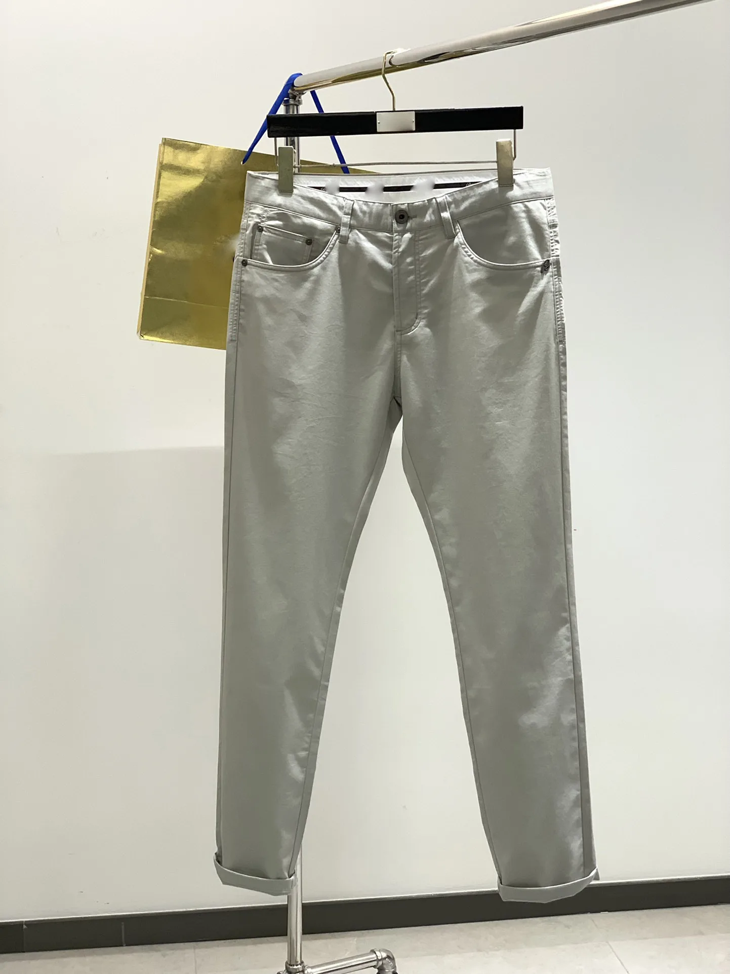 

13 SIJITONGDAJeans Thin Cotton Men 2025 Spring Summer New Casual Breathable Comfort Button Big Size 30-38Long Pants