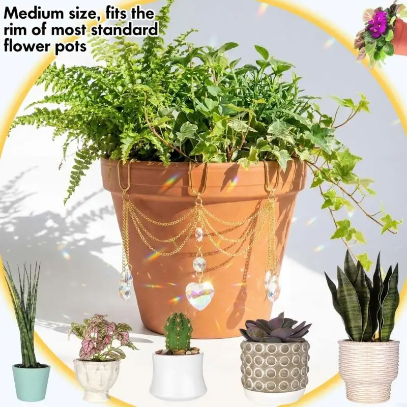 Support plante d'élément en verre scintillant réfractant les emplacements lumière pour l'amélioration maison du