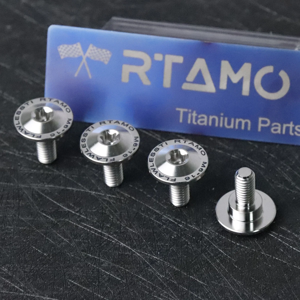 RTAMO Titanium Bolt M6X16X12S (OD=18)  Step Screws for Yamaha  Nmax155 Front Fender