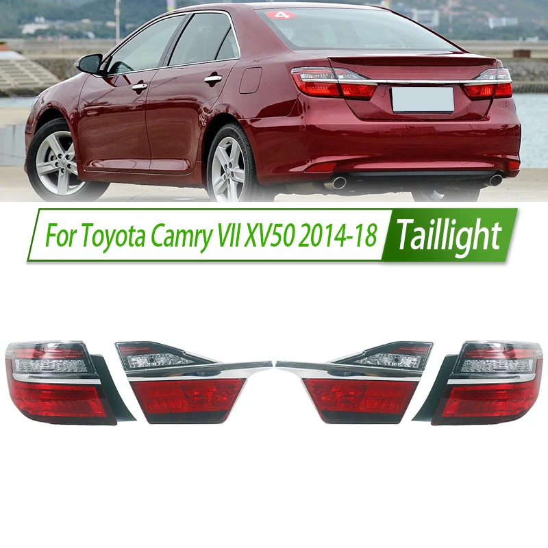 

For Toyota Camry VII XV50 2014-18 Car Taillight Cover Lens OEM Style Rear Lamp Light Housing