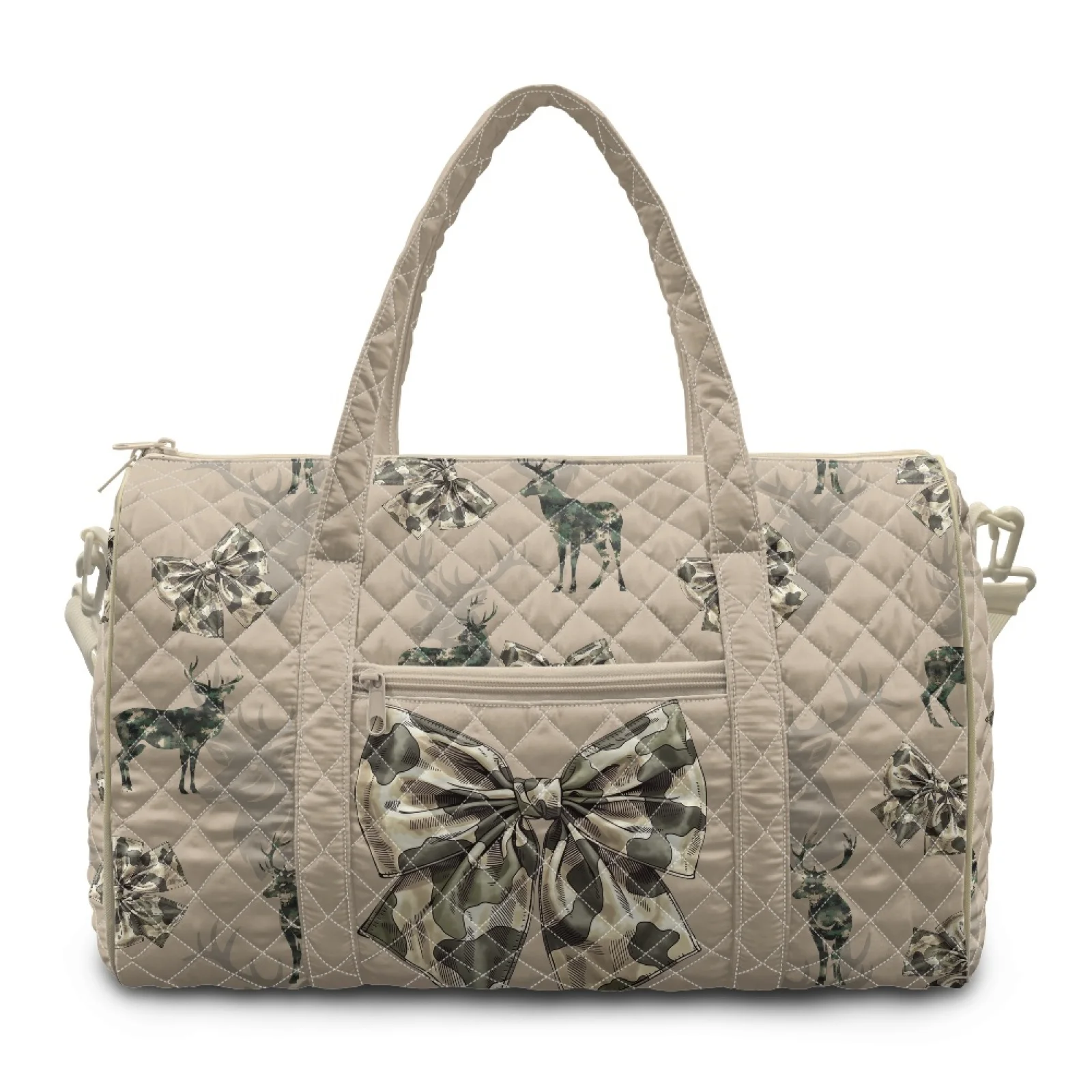 Coloranimal Portable Tote Bag Large Capacity Carry On Tote for Beach Women Deer And Bow Pattern 2026 New
