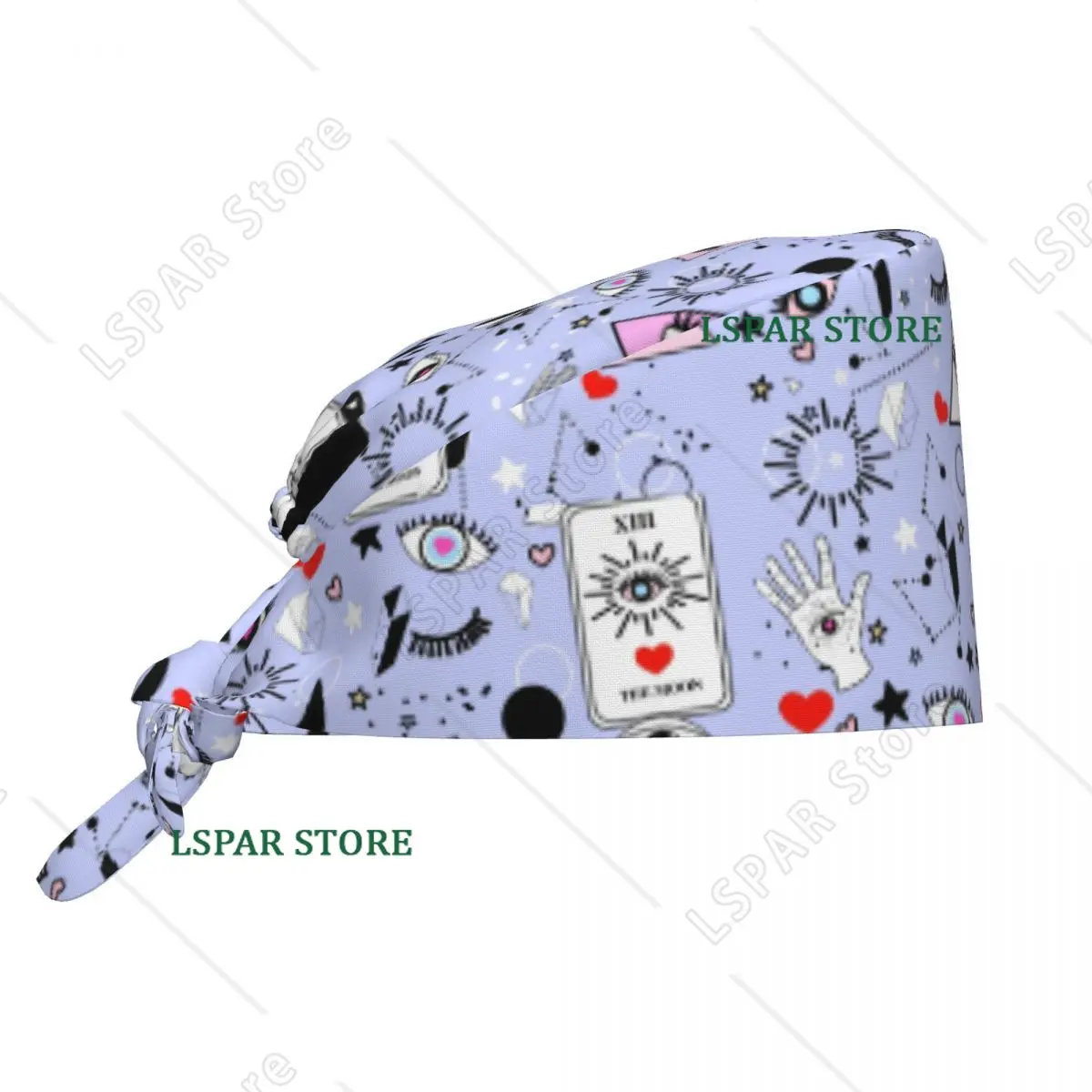 Custom Adjustable Evil Eye Working Hat Men Women Lucky Charm Scrub Caps Scrub Nursing Doctor Surgeon Cap for Dentist