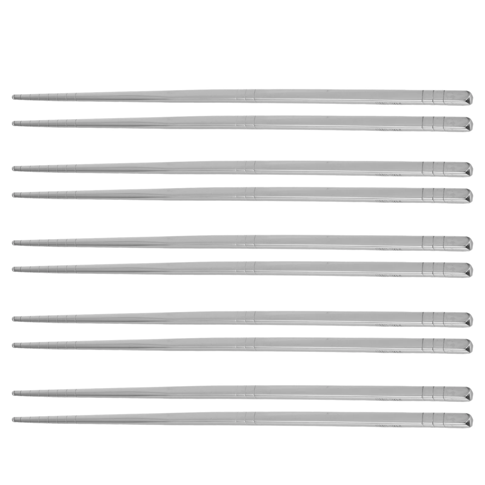 

5pcs Stainless Steel Chopsticks Reusable Non-Slip Metal Eating Utensils For Sushi Ramen Noodles Cooking Japanese Korean Cuisine