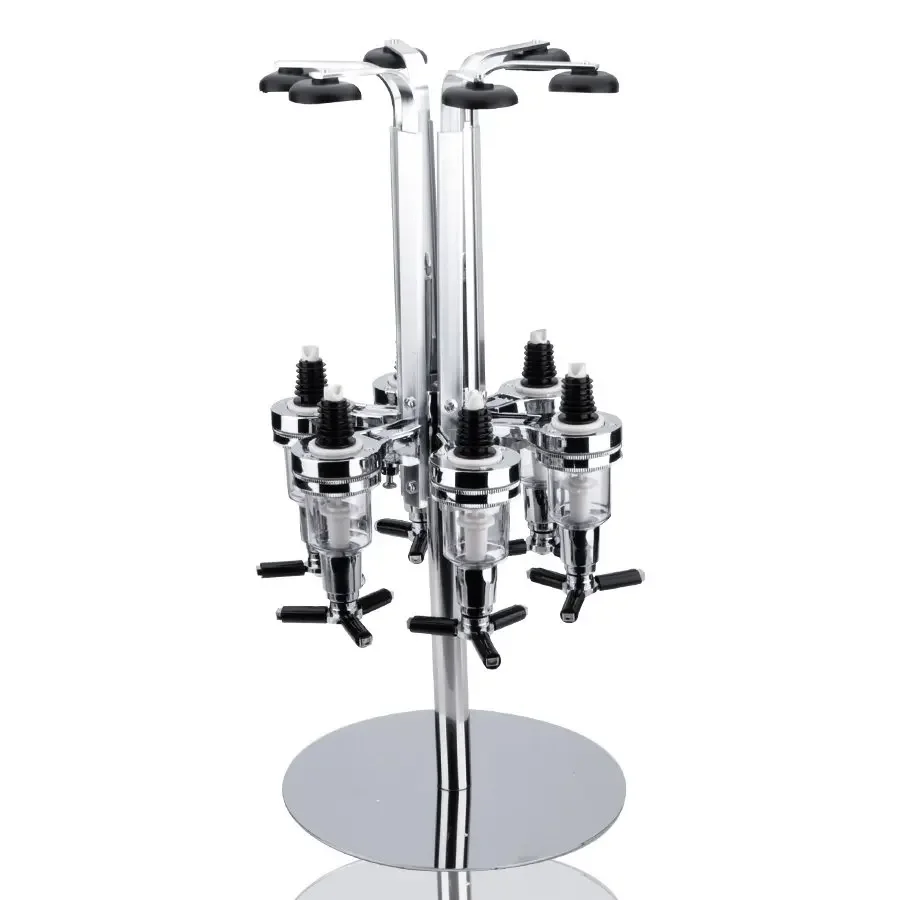 

6-Head Rotating Wine Dispenser & Spirits Liquor Divider Creative Tower Vertical Rack Beer Machine