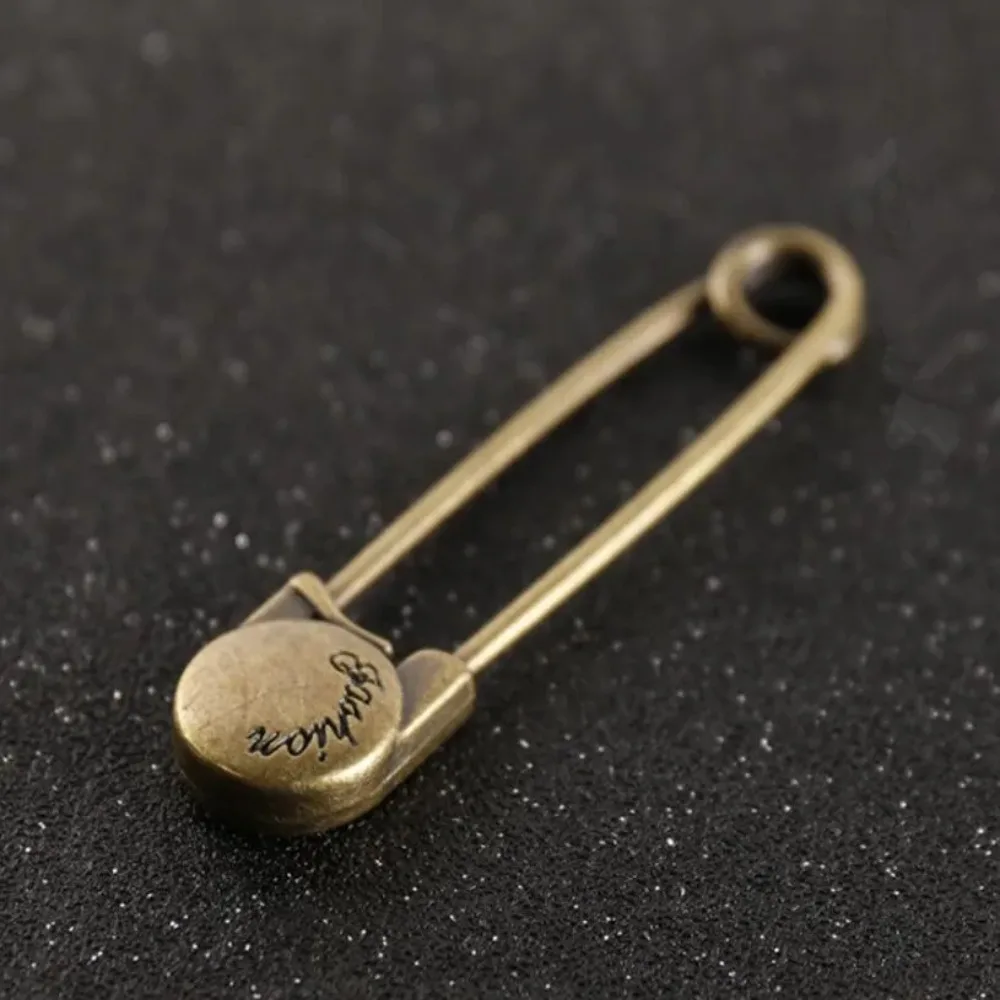 

Metal Alloy Round Head Brooch Practical Vintage Fashion Big Pin Shawl Hat Needle Buckle