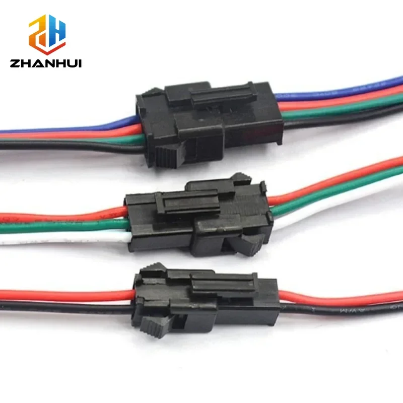 10Pairs LED Strip Connector 2p/3p/4p/5p SM JST Connector Wire Cable Male and Female for 5050/3528 WS2812B/WS2811 LED Strip Light