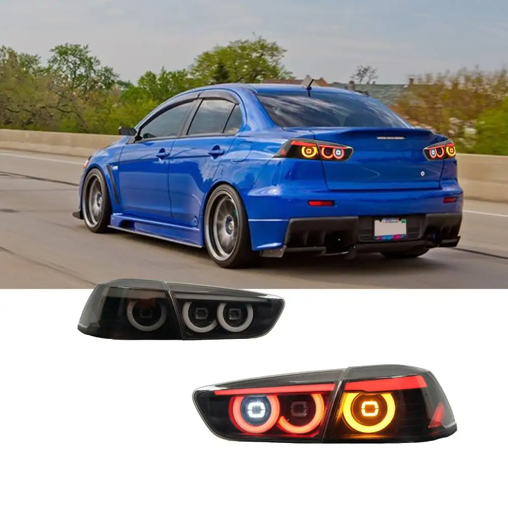 Para Mitsubishi Lancer 2008-2018 luz trasera LED lámpara de advertencia de freno pieza de automóvil animación de arranque conjunto de luz trasera inversa