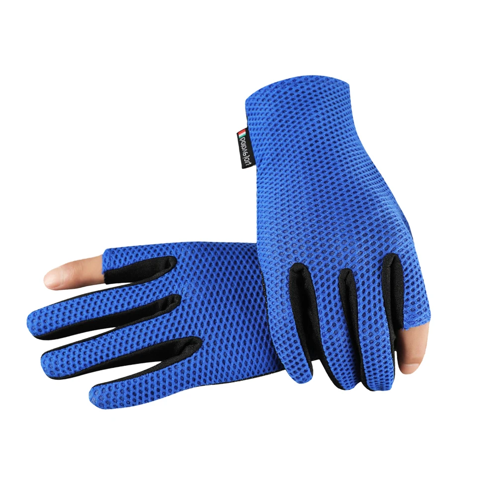 

Sun Protection Gloves Sports Breathable 2 Finger Cut Touch Screen Cycling Riding Outdoor Durable Anti Skid Fishing Fitness