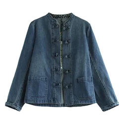 Spring Autumn Denim Jackets Women 2024 New Fashion Loose Casual Jacket Cowboy Coat Single-Breasted Blue Vintage Outerwear Female