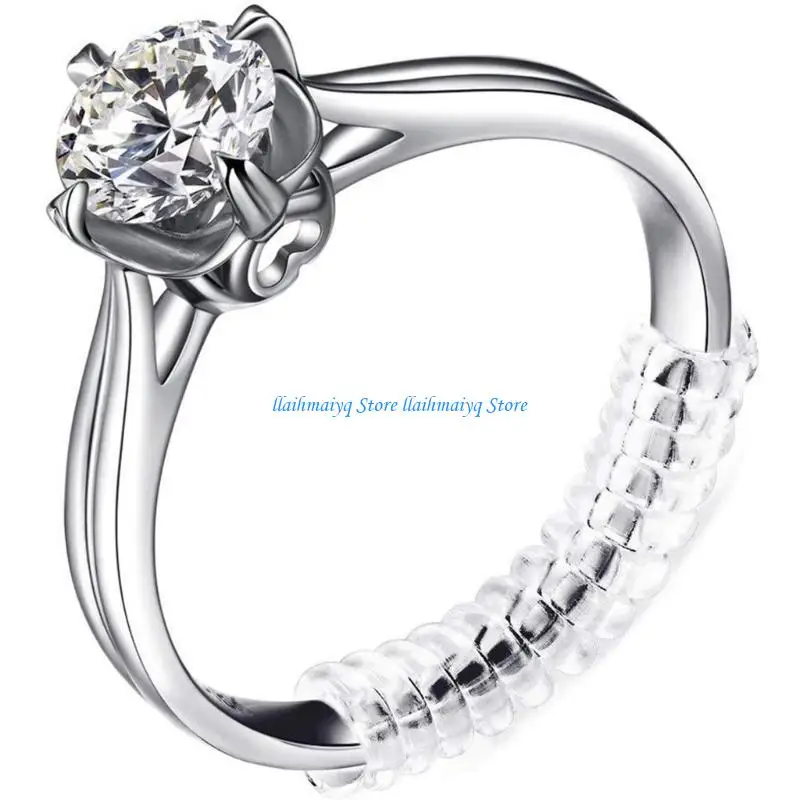 

573B 12/20 шт. гибкие силиконовые подушечки для колец на палец простые в использовании регуляторы размера колец